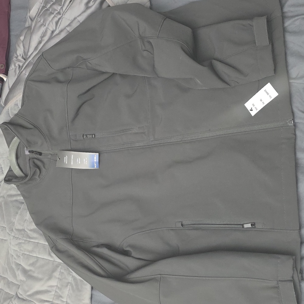 Weatherproof Mens Softshell Jacket Gray Size XXL New